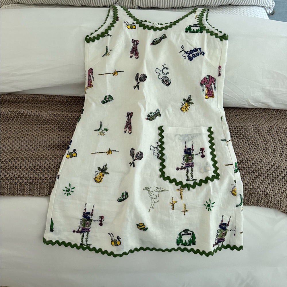 Embroidered White Dress NWOT